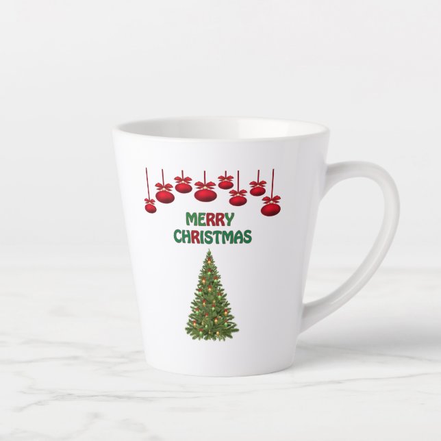 Caneca De Café Latte Feliz Natal Apresenta Férias Festivas (Direita)
