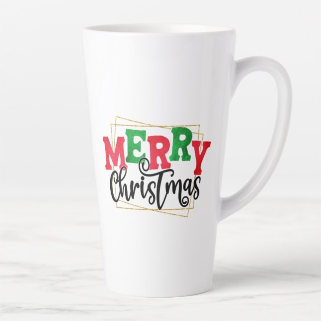Caneca De Café Latte Feliz Natal Com Design- 80716 (Direita)