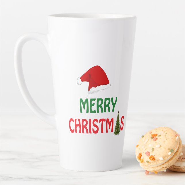Caneca De Café Latte Feliz Natal Design de Presente de Festa (In Situ)
