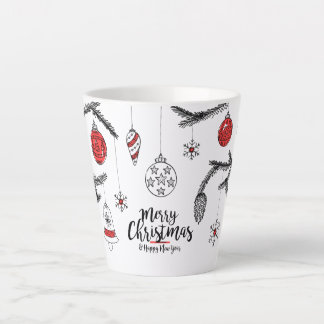 Caneca De Café Latte Feliz Natal e Feliz ano novo