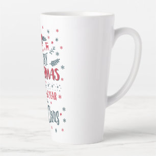 Caneca De Café Latte Feliz Natal e Feliz ano novo do Papai Noel