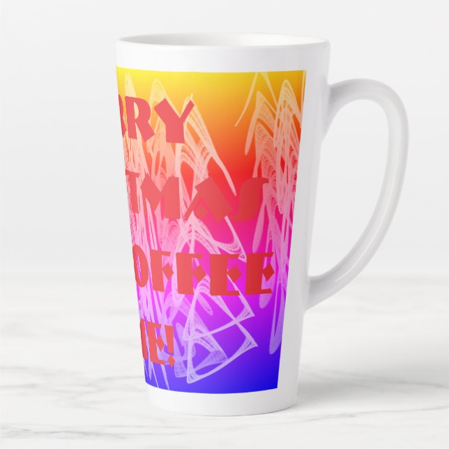 Caneca De Café Latte Feliz Natal e hora do café! (Direita)