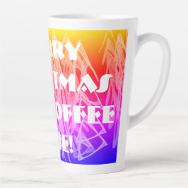 Caneca De Café Latte Feliz Natal e hora do café!