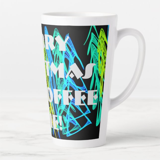 Caneca De Café Latte Feliz Natal e hora do café! (Direita)