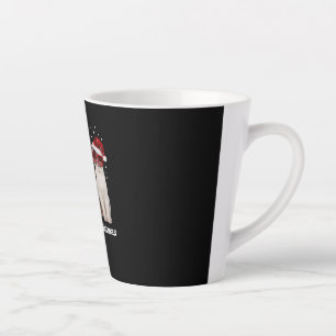 Caneca De Café Latte Feliz Natal Gato Gato Com Papai Noel