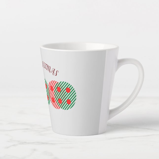 Caneca De Café Latte Feliz Natal Latte Mug (Direita)