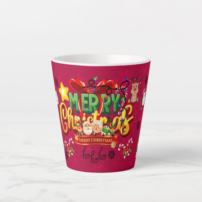 Caneca De Café Latte Feliz Natal presente de férias (Frente)