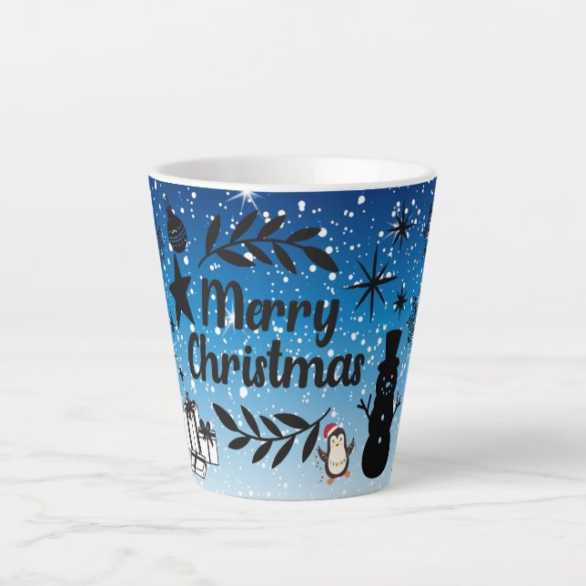 Caneca De Café Latte Feliz Natal presente de férias (Frente)