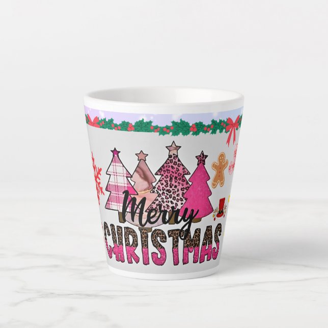Caneca De Café Latte Feliz Natal presente de férias (Frente)