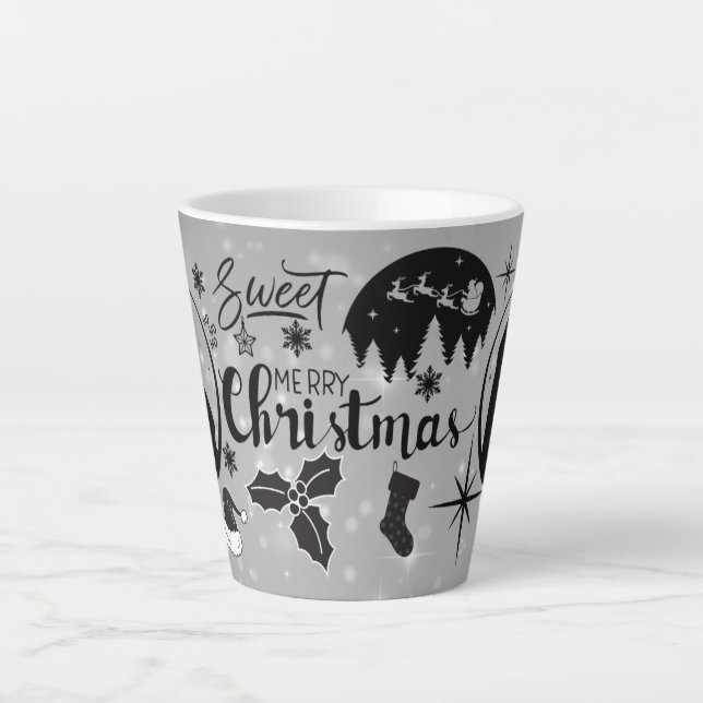 Caneca De Café Latte Feliz Natal presente de férias (Frente)