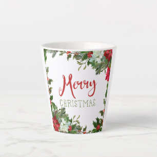Caneca De Café Latte Feliz Natal verde