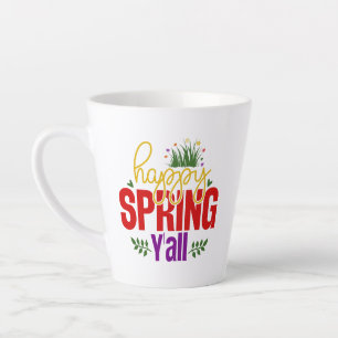Caneca De Café Latte Feliz Primavera pra todos-90996