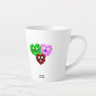 Caneca De Café Latte Felpudos Cardíacos Pequena Caneta Latte