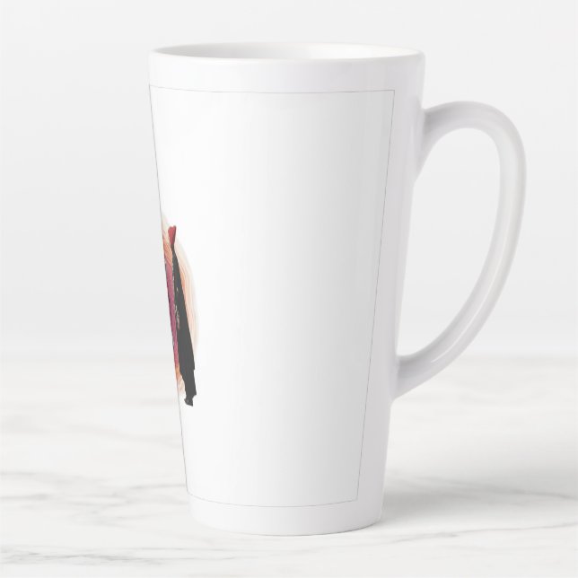 Caneca De Café Latte Feminine Surrealism in Warm Tones (Direita)