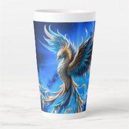 Caneca De Café Latte Fênix do Amanhecer Safira 