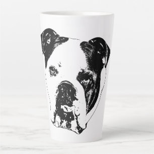 Caneca De Café Latte Feriado de Fechamento do Bulldog