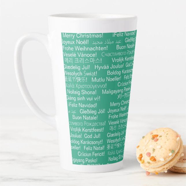 Caneca De Café Latte Feriado Internacional de Feliz Natal (In Situ)
