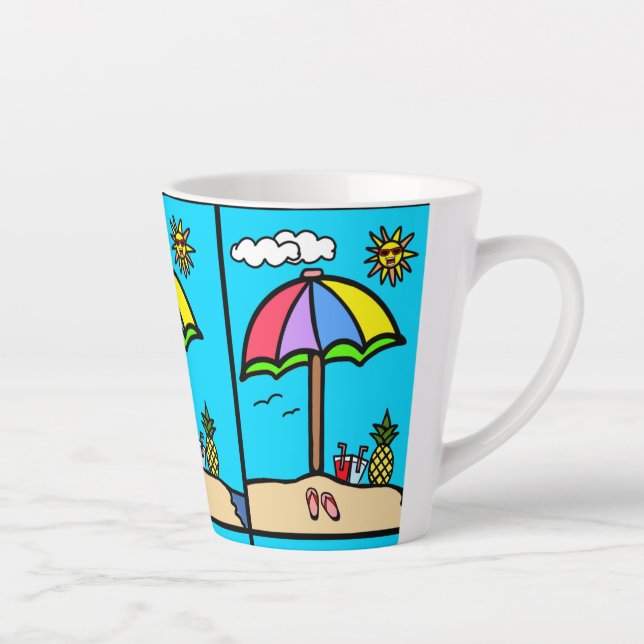 Caneca De Café Latte férias (Direita)