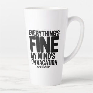 Caneca De Café Latte Férias da Mente