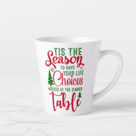 Caneca De Café Latte Festa de design de Natal