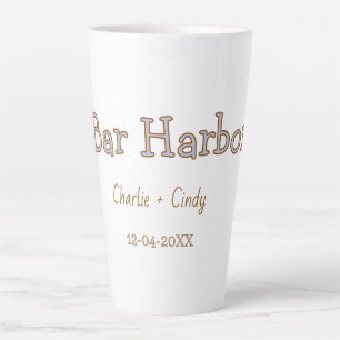 Caneca De Café Latte festa de despedida de solteira em Bar Harbor noiva