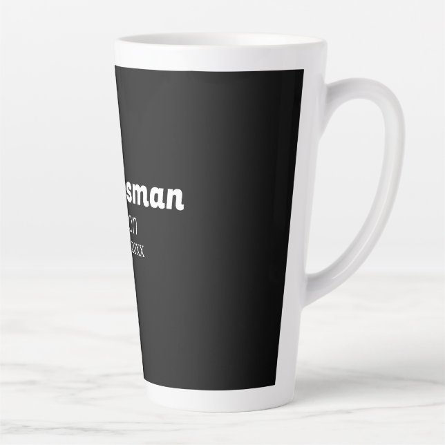Caneca De Café Latte festa de despedida de solteiro padrinho adicionar  (Direita)