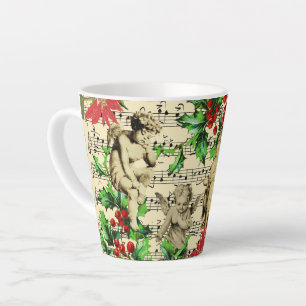 Caneca De Café Latte Festiva Festiva Festiva Festiva Angel Cherubs Holl