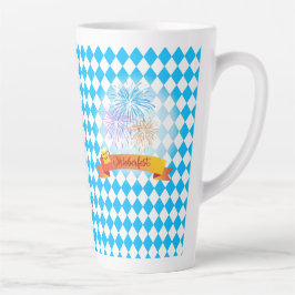 Caneca De Café Latte Festival de cerveja OKTOBERFEST Bandeira Azul