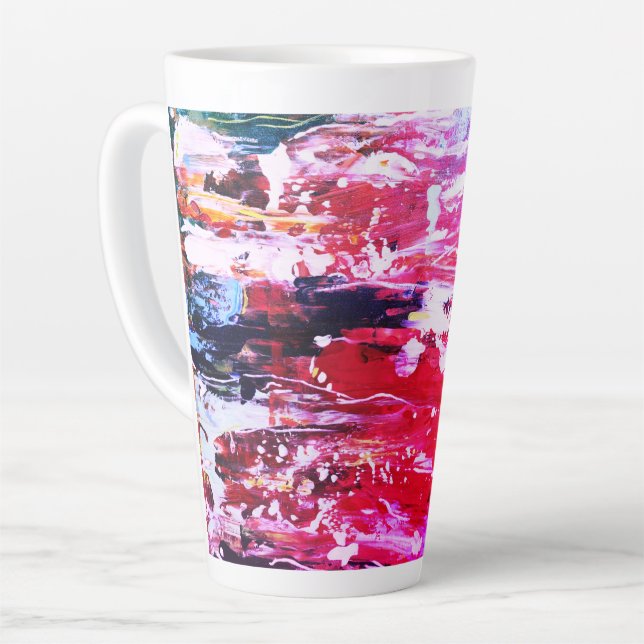 Caneca De Café Latte Festivité variation rose (Ângulo esquerdo)