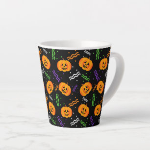 Caneca De Café Latte Festivo Jack-O'-Lanterna