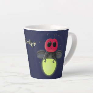 Caneca De Café Latte Figura de desenho animado com inseto de raio