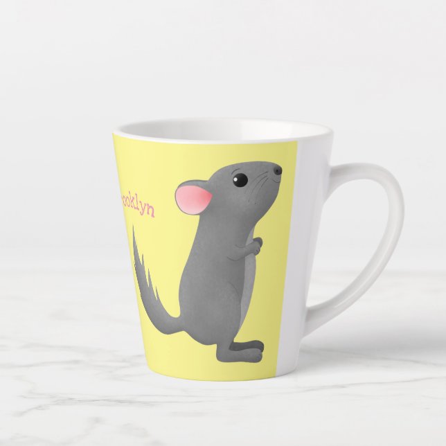 Caneca De Café Latte Figura de desenho animado da cinza chinesa (Direita)