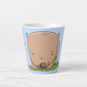 Caneca De Café Latte Figura de desenho animado de um bebê fofo