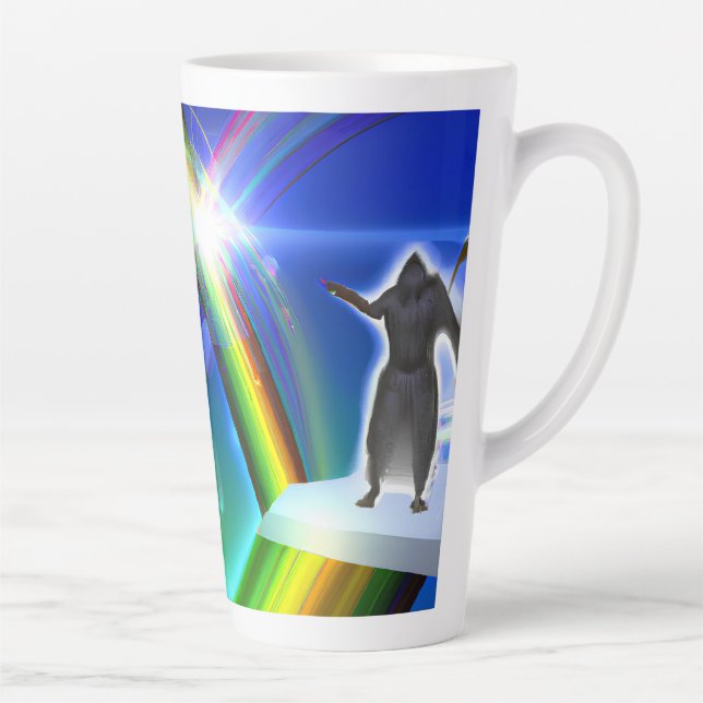 Caneca De Café Latte Figura Misteriosa no Stargate Inter-Dimensional (Direita)