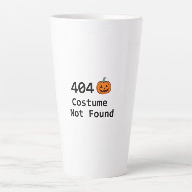 Caneca De Café Latte Figuras 404 Não Encontradas (Frente)