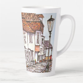 Caneca De Café Latte Fila de Casas