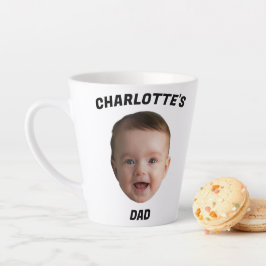 Caneca De Café Latte Filha De Bebê Personalizada, Novo papai De Mug Per