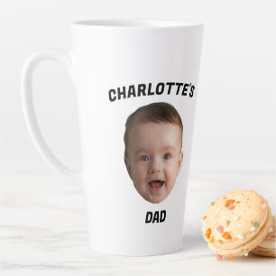 Caneca De Café Latte Filha De Bebê Personalizada, Novo papai De Mug Per