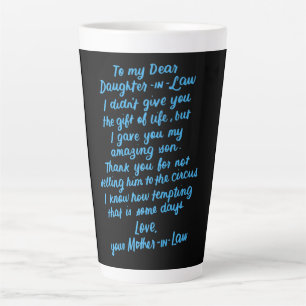 Caneca De Café Latte Filha Engraçada De Direito Para Minha Querida Filh