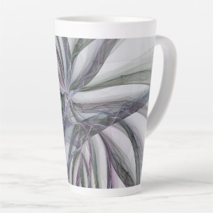 Caneca De Café Latte Filigree aciona Fractal Abstrato Swing Moderno