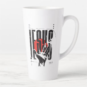 Caneca De Café Latte Filipenses 2:9 Nome Acima de Todos os Nomes Retro 