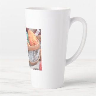 Caneca De Café Latte Fios na cesta de latido de pássaros