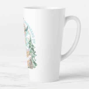 Caneca De Café Latte Fique calmo e com neve na camiseta, cerveja de sno