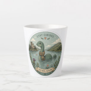 Caneca De Café Latte Fique Curioso Aconchegante Críptido Nessie Monstro