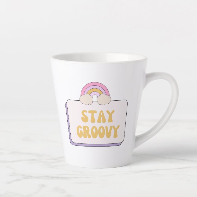 Caneca De Café Latte Fique Groovy (Direita)