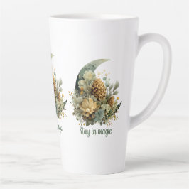 Caneca De Café Latte Fique na Magic Winter Moon Design