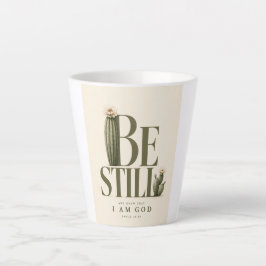Caneca De Café Latte FIQUE PARADO | Salmo 46:10 | Creme Quente