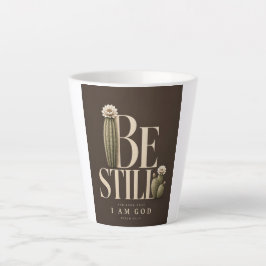 Caneca De Café Latte FIQUE PARADO | Salmo 46:10 | Walnut