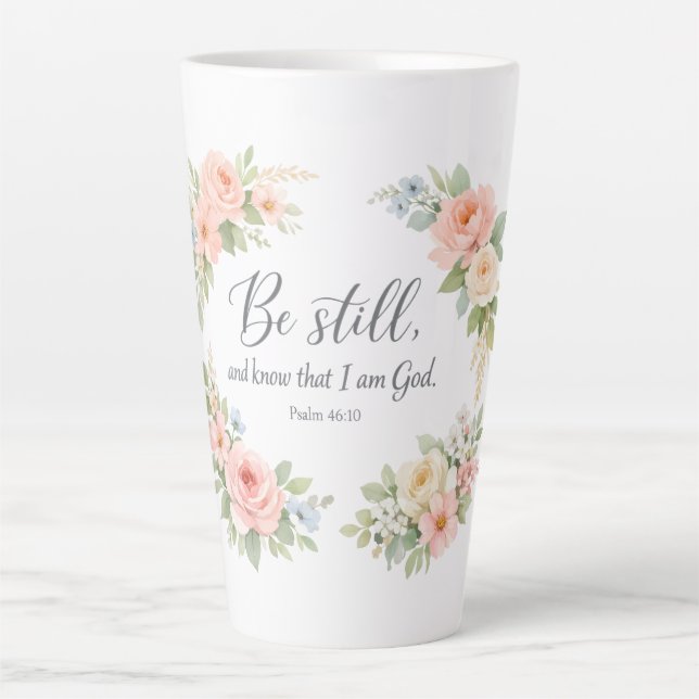 Caneca De Café Latte Fique quieto (Frente)
