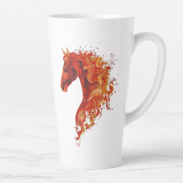 Caneca De Café Latte Fire Horse